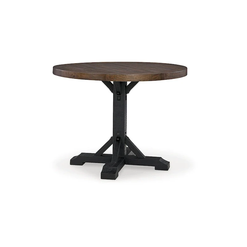 Black/Dark Brown Counter Height Dining Table - 48 W x 48 D x 36 H