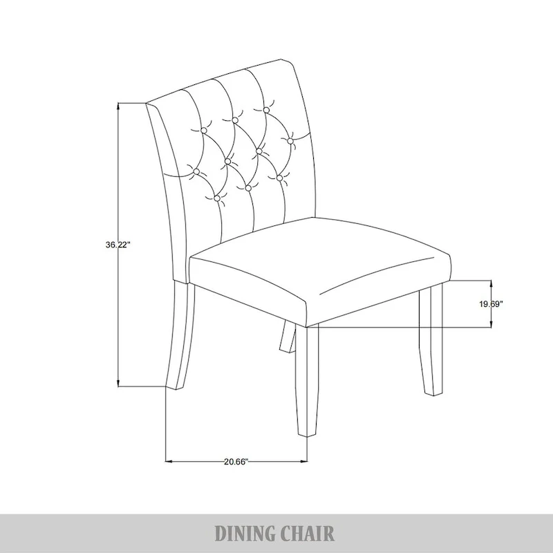 CraftPorch Glam 7-Piece Wooden Dining Chair