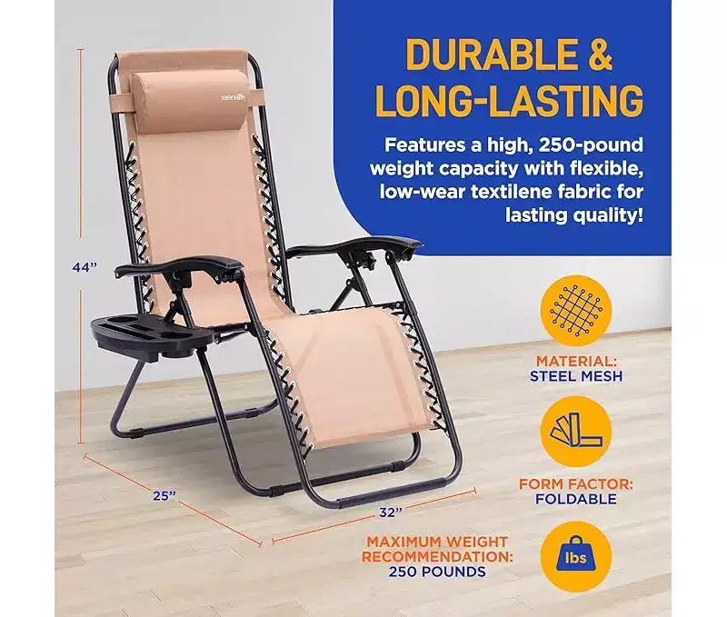 SereneLife Zero Gravity Lounge Chair