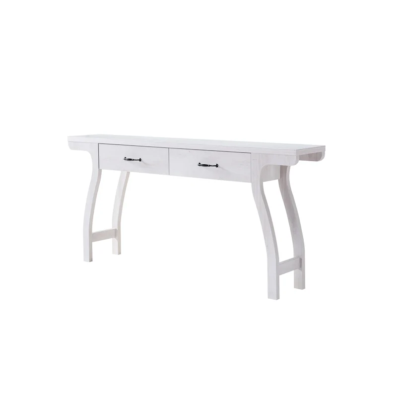 Jessica Contemporary White Oak 70-inch 2-Drawer Console Table by Furniture of America