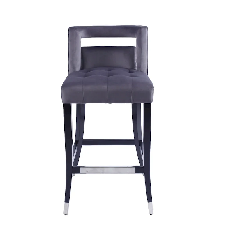 Suede Velvet Barstool with nailheads Dining Room Chair