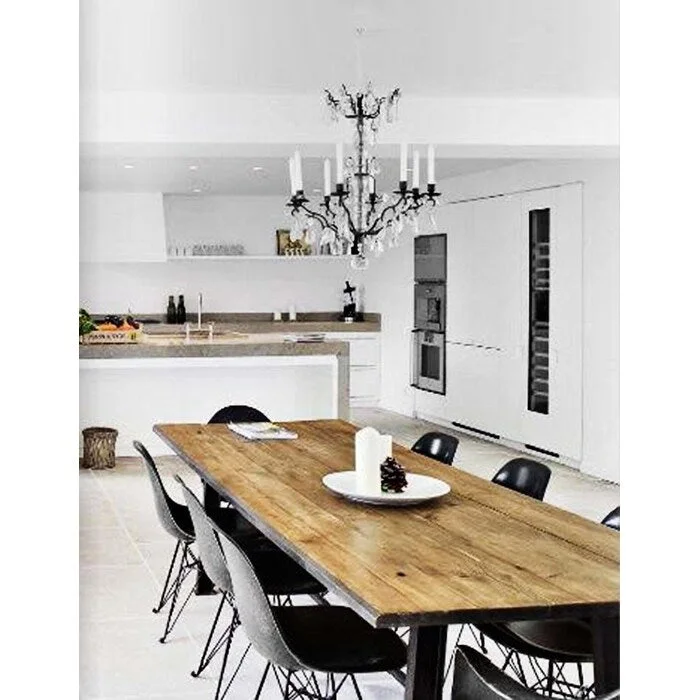 Modern Plastic Accent Designer Side Dining Matte Chair With Dark Black Wire Chrome Legs Base