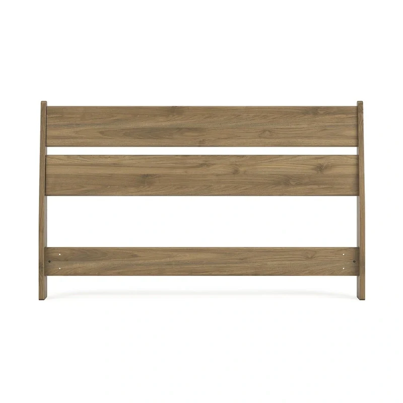 Signature Design Deanlow Honey Panel Headboard with Dresser and Nightstand