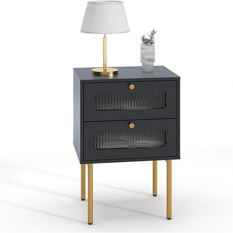 Small Nightstand with Drawers for Bedroom - 11.8D x 15.7W x 22.4H