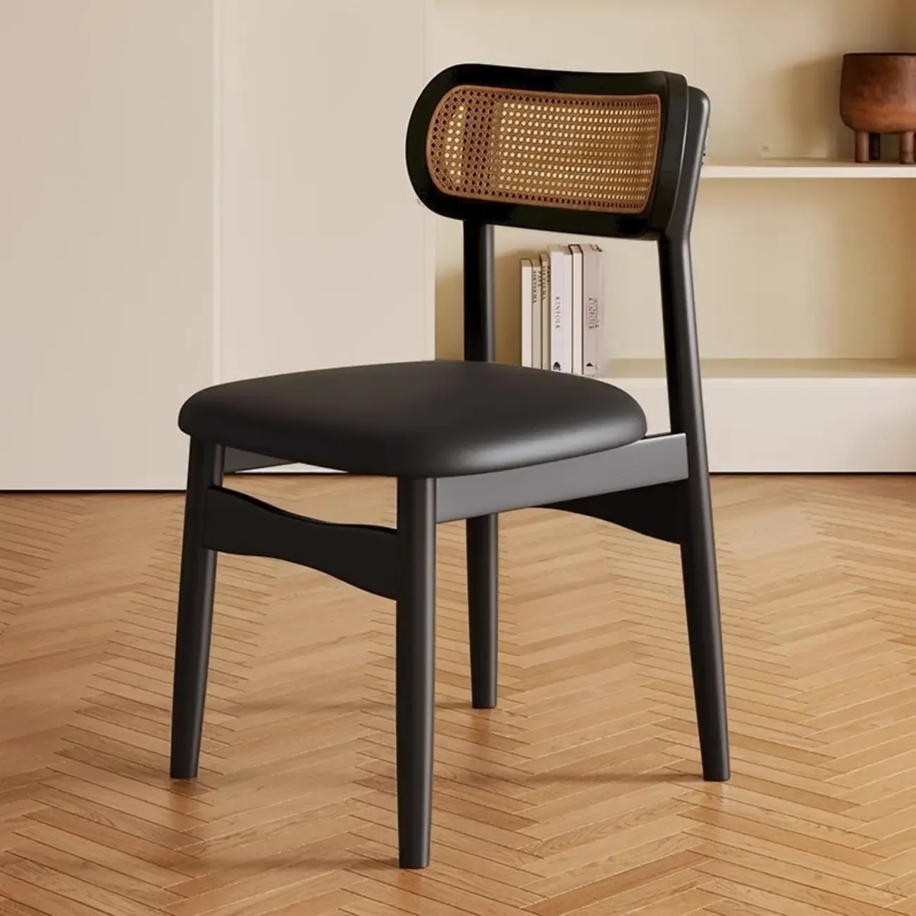 Soft Retro Upholstered Faux Leather Dining Chair