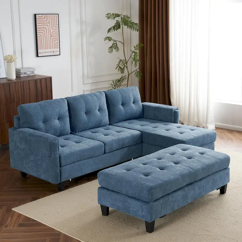 83.4inch L-shaped Sofa Sectional Couch Sofa Bed