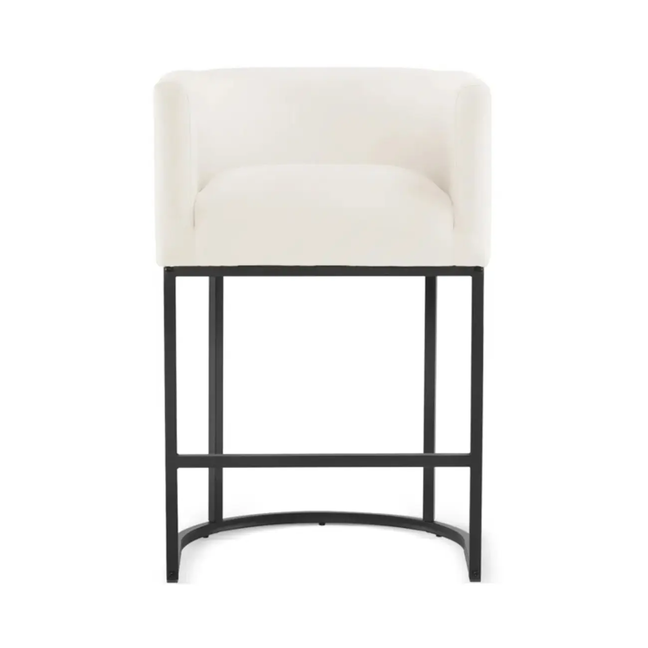 Modern Upholstered Barrel Back Counter Stools