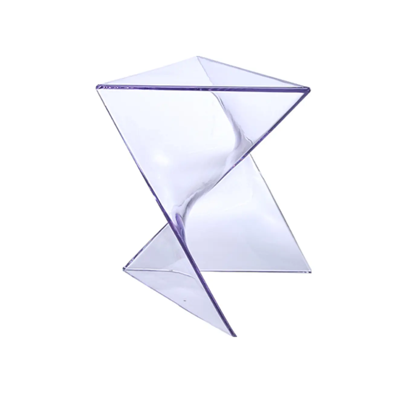 Unique Modern Clear Acrylic End Table for Living Room