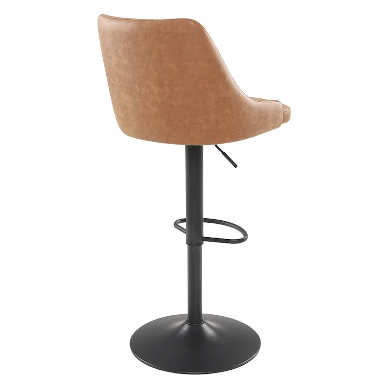 Sylmar Height Adjustable Stool in Faux Leather