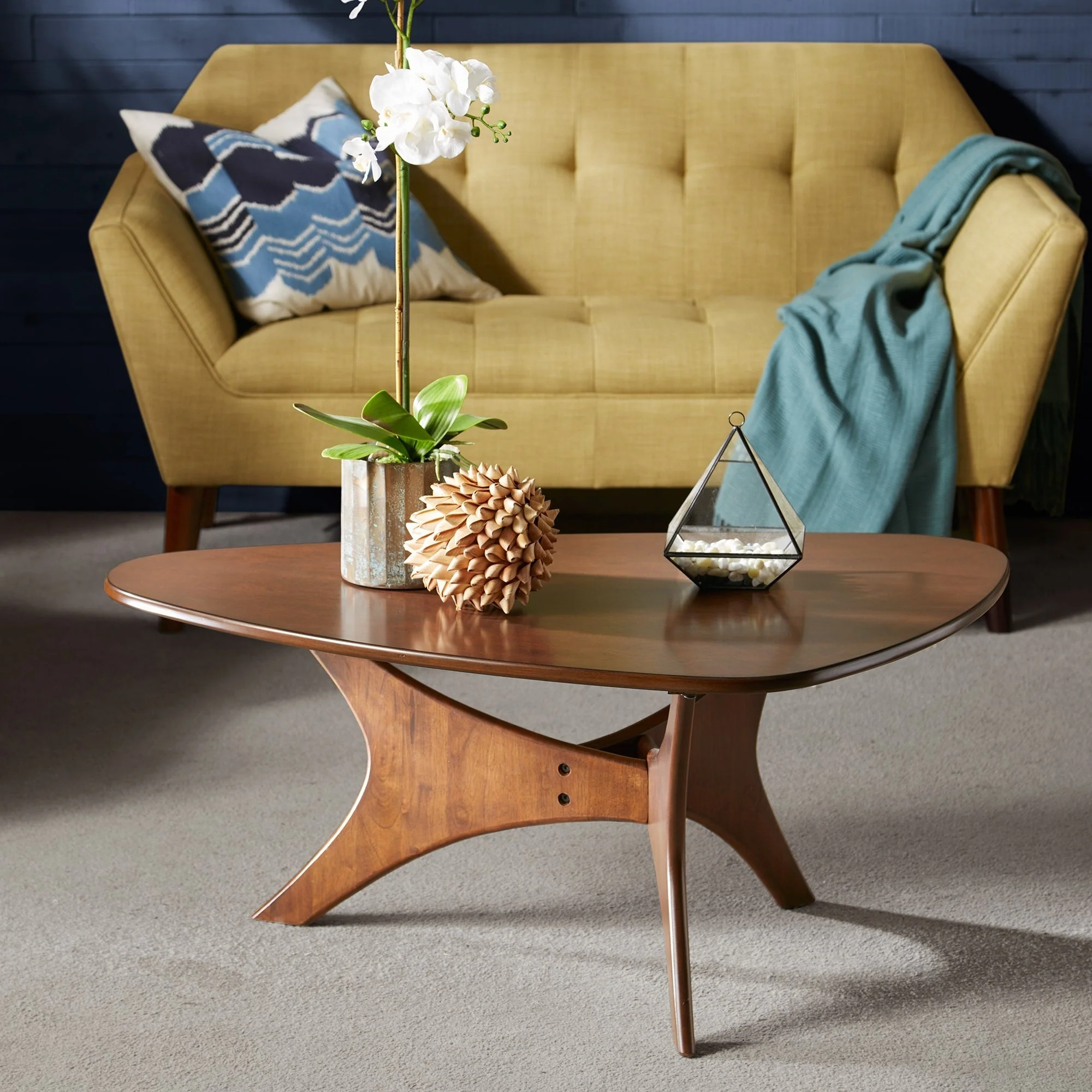 INK IVY Blaze Triangle Wood Coffee table