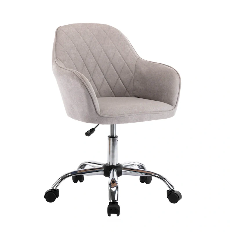 Adjustable Ergonomic Fabric Office Chair with Roller Wheels & 360° Swivel