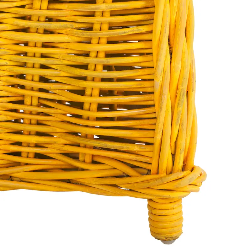 SAFAVIEH Sinja Yellow Rattan Club Chair - 24 x 26 x 35 - 24Wx26Dx35H