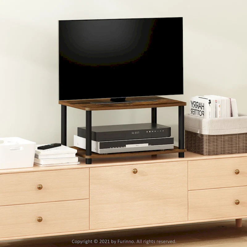 Turn-N-Tube No Tools 2-Tier Elevated TV Stand