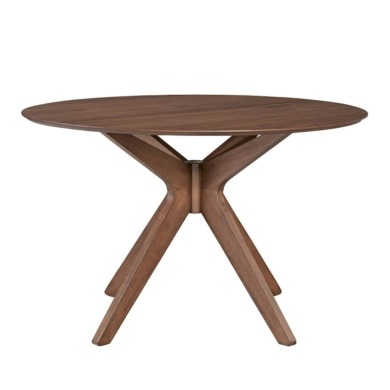 Space Savers Satin Walnut Round Pedestal Table