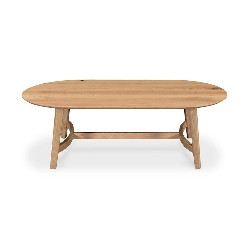 Aurelle Home Tyier Mid-Century Modern Solid Oak Coffee Table - 54 W x 17 H x 28 D