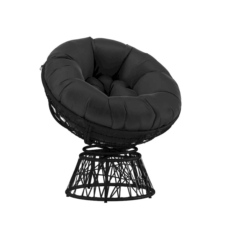 Papasan Swivel Patio Lounge Chair
