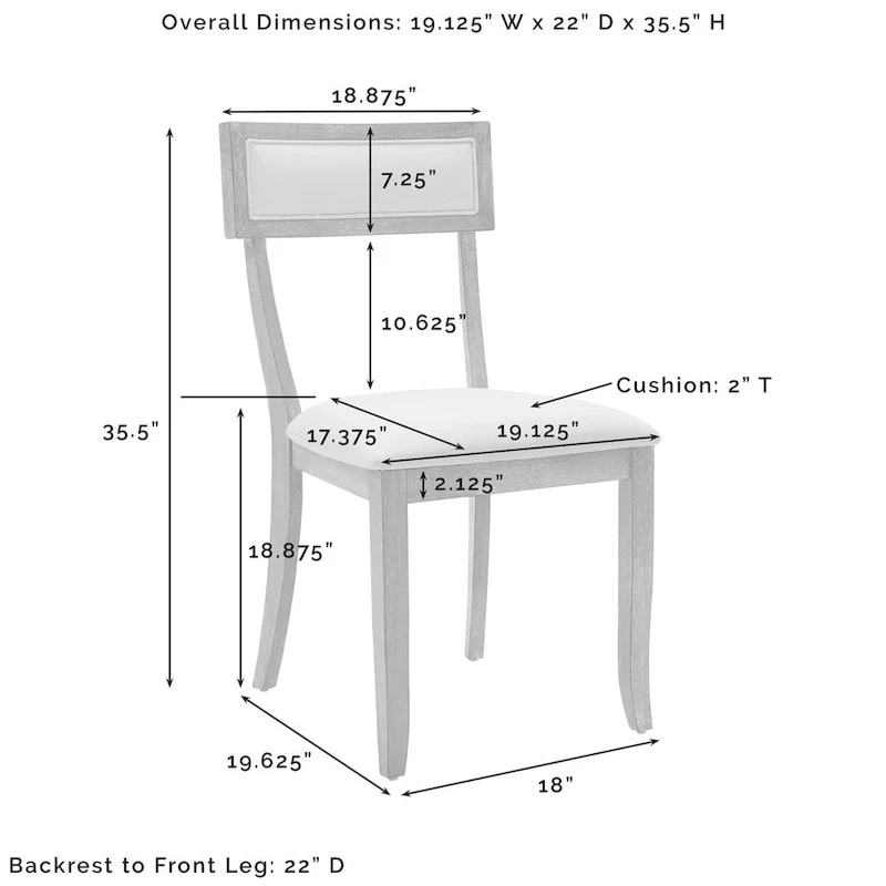 Crosley Alessia 4-Piece Dining Chair Set- 4 Chairs