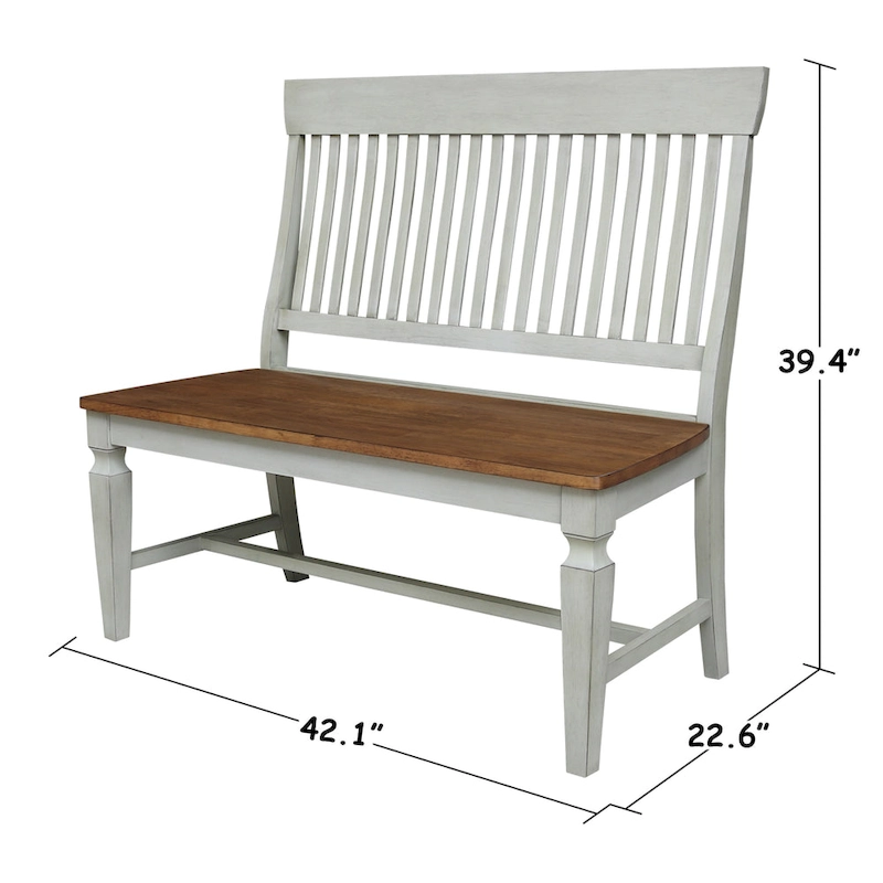 Solid Wood Vista Slatback Bench
