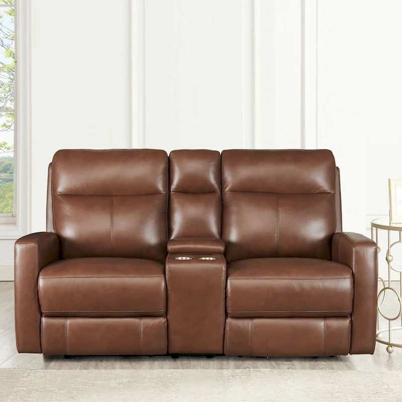 Hydeline Vienna Zero Gravity Power Recline and Headrest Top Grain Leather Sofa and Loveseat - Sofa, Loveseat