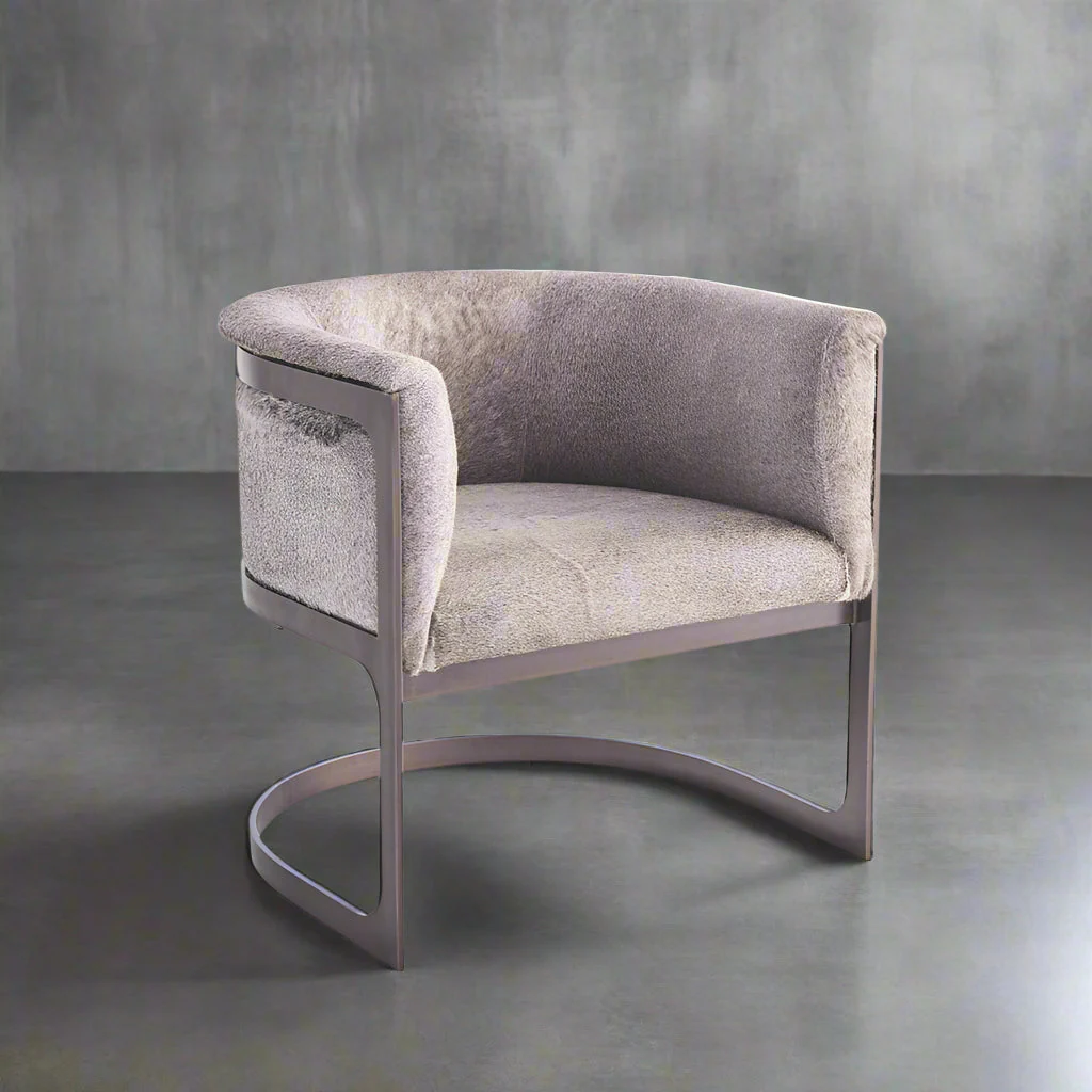 REGAN BARREL LEATHER CHAIR