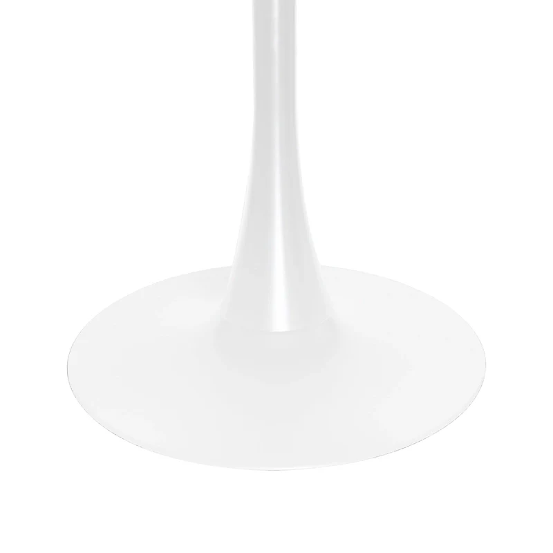 White/Gold Round Dining Table Set, 5-Piece, Seats 5