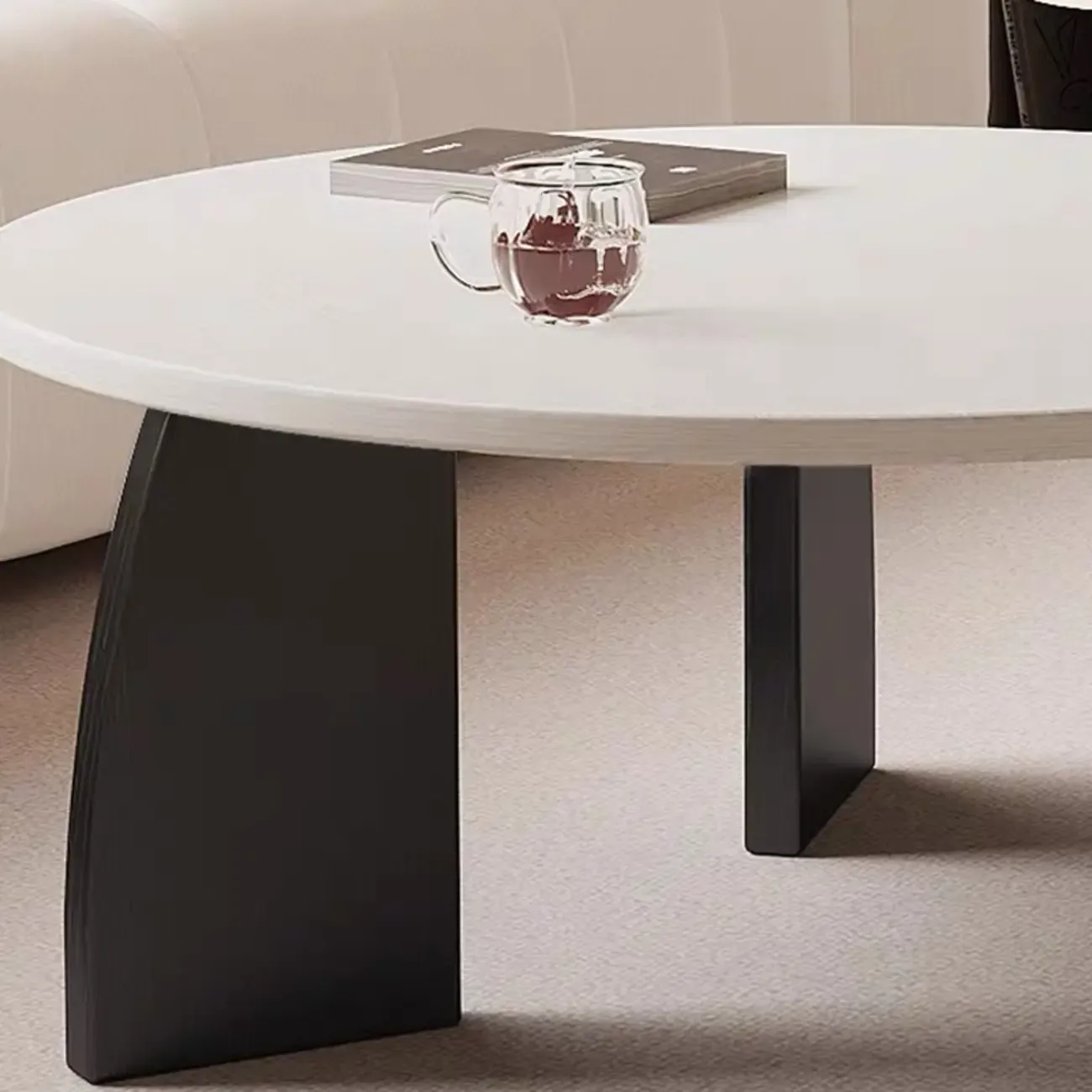 Modern Wooden Round Coffee Table