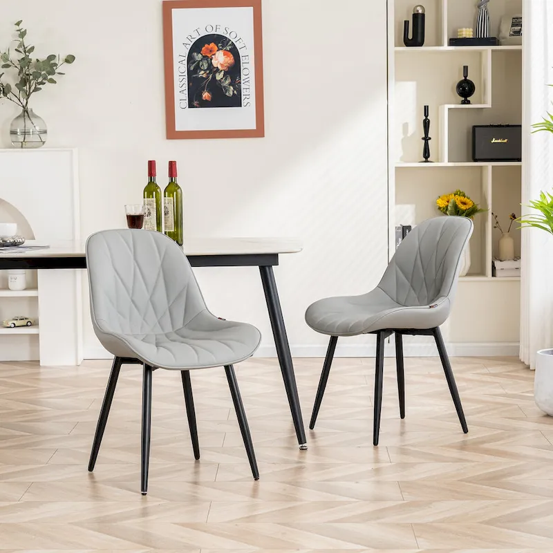 Upholstered Dining Chairs Set of 2 Modern Kitchen Chairs