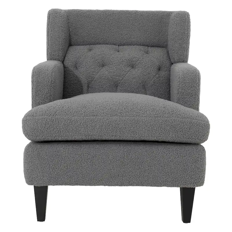 Modern Fabric Accent Chair with Cushion Back