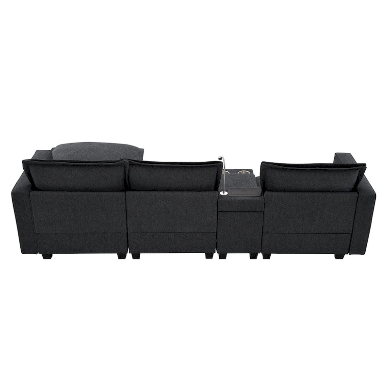 109 Chenille Modular Sectional Sofa with USB Console