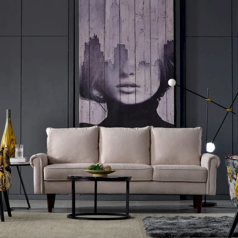 OVIOS Upholstered Mid-century Sofa