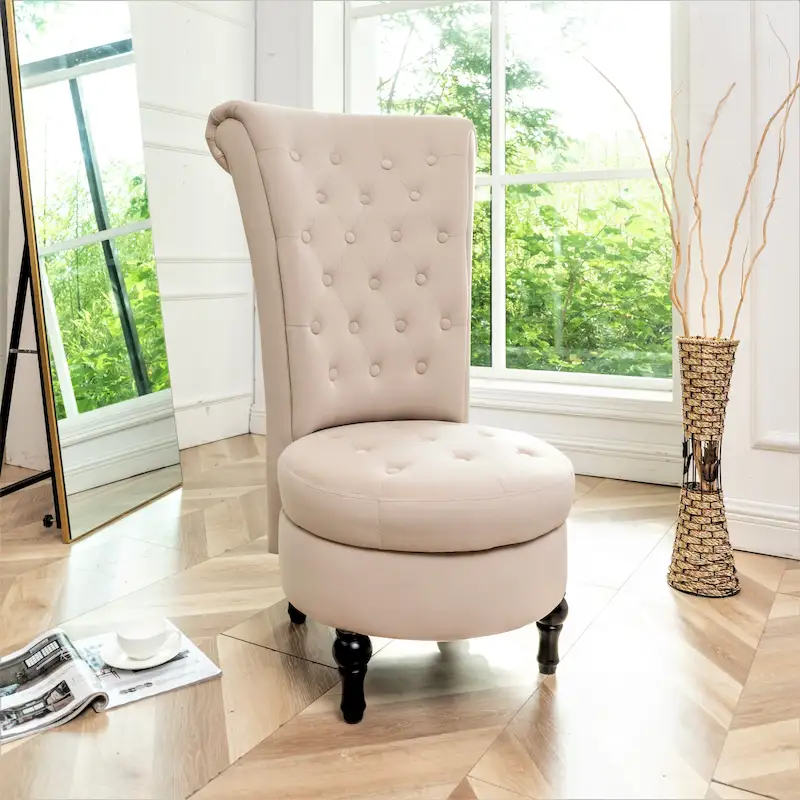 Gosser 20 Wide Velvet High Back Vanity Chair