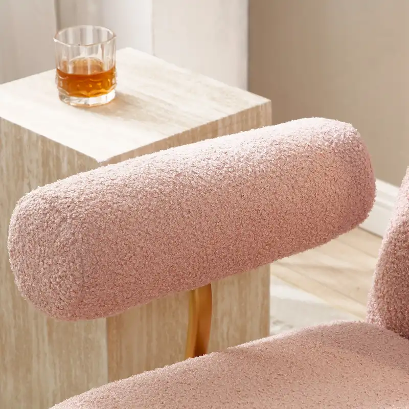 Sherpa Fabric Upholstered Rocker Glider Chair