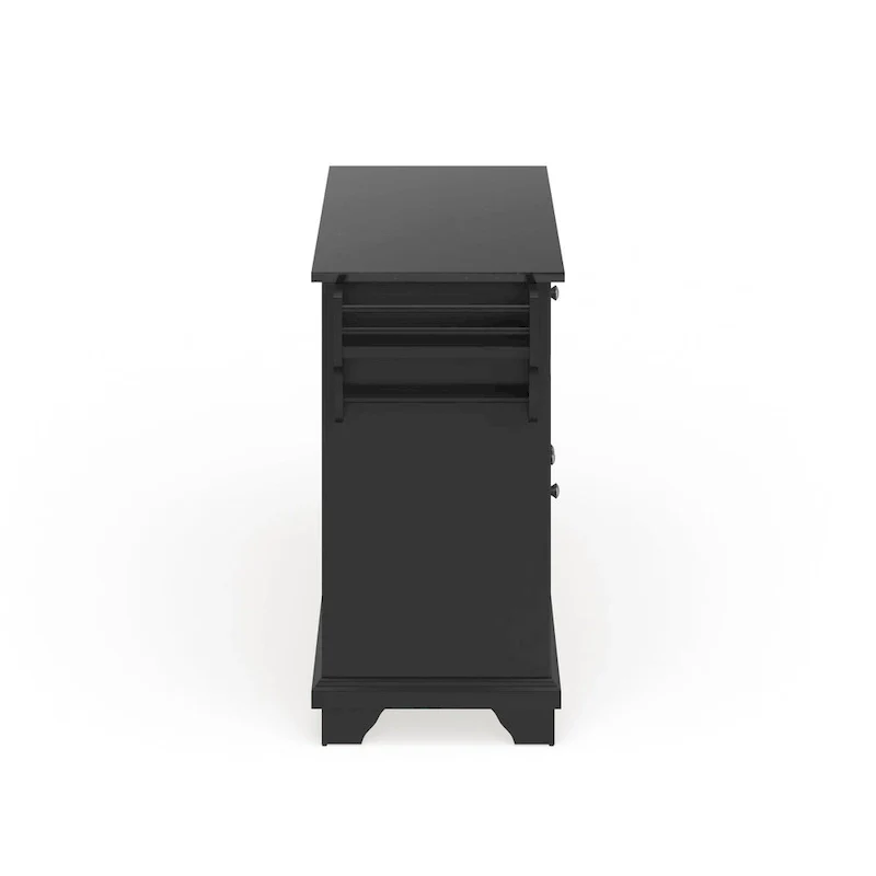 Lafayette Granite Top Kitchen Island in Black Finish - 51.5W x 18D x 36H