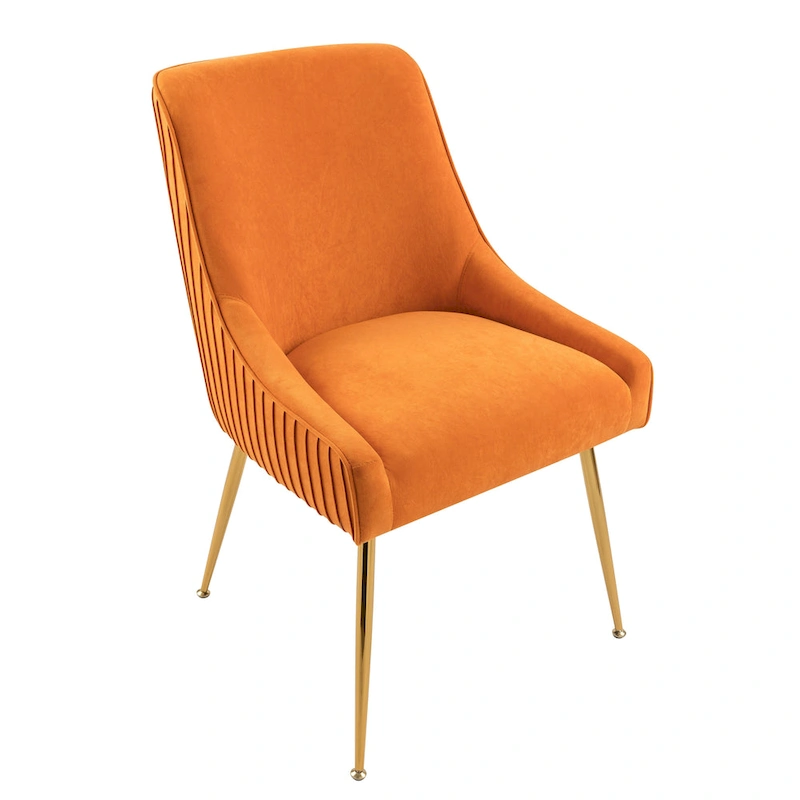 Mid Century Velvet Upholstered Dining Chair