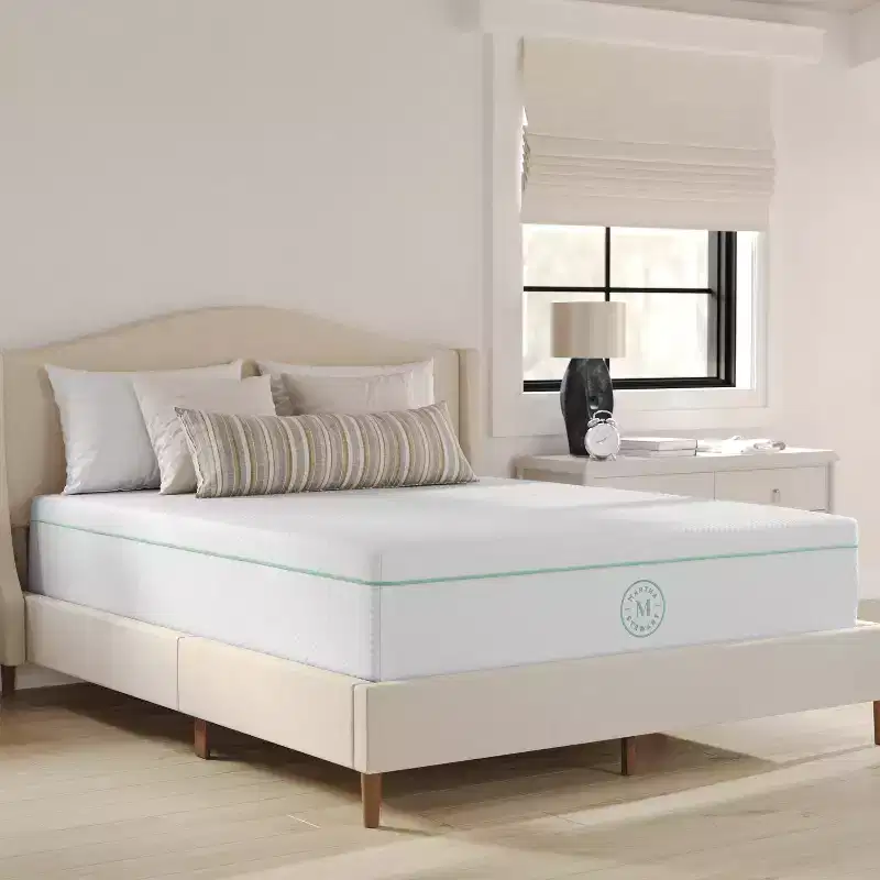 Martha Stewart SleepComplete 12 Inch Medium Firm Triple-Action Cooling Gel Memory Foam Mattress with Soft Breathable CoolWeave Jacquard Quilted Top