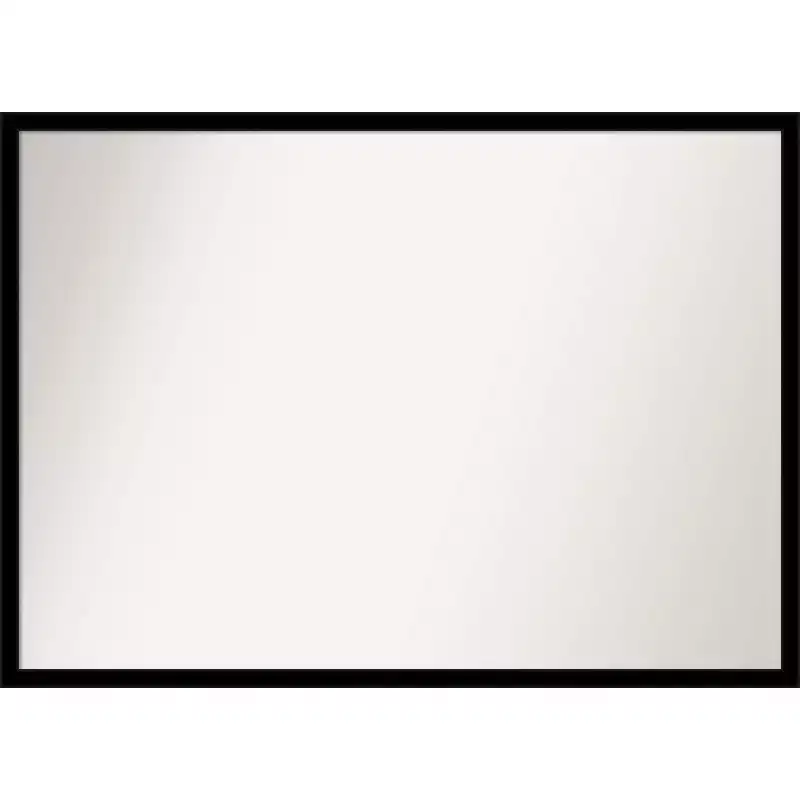 40" x 29" Non-Beveled Bathroom Wall Mirror Jet Black - Amanti Art: Rectangle, Polystyrene Frame, Wall Mounted