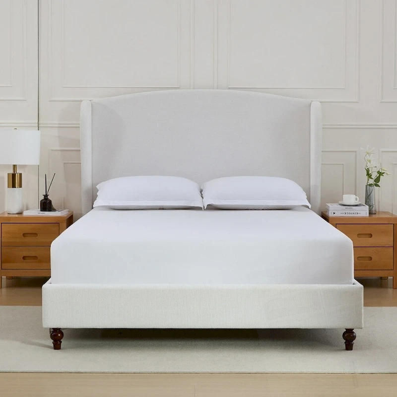 Tall 54  Headboard Upholstered Wingback Bed Platform Bed
