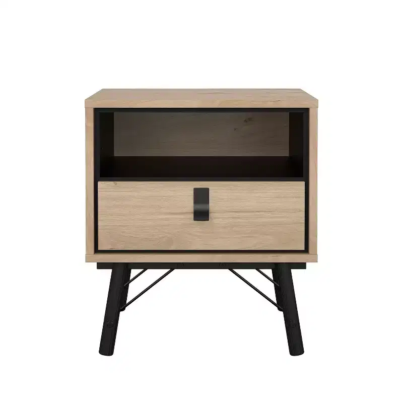 HomeStock Sideboard with 2 Doors and 3 Drawers in White