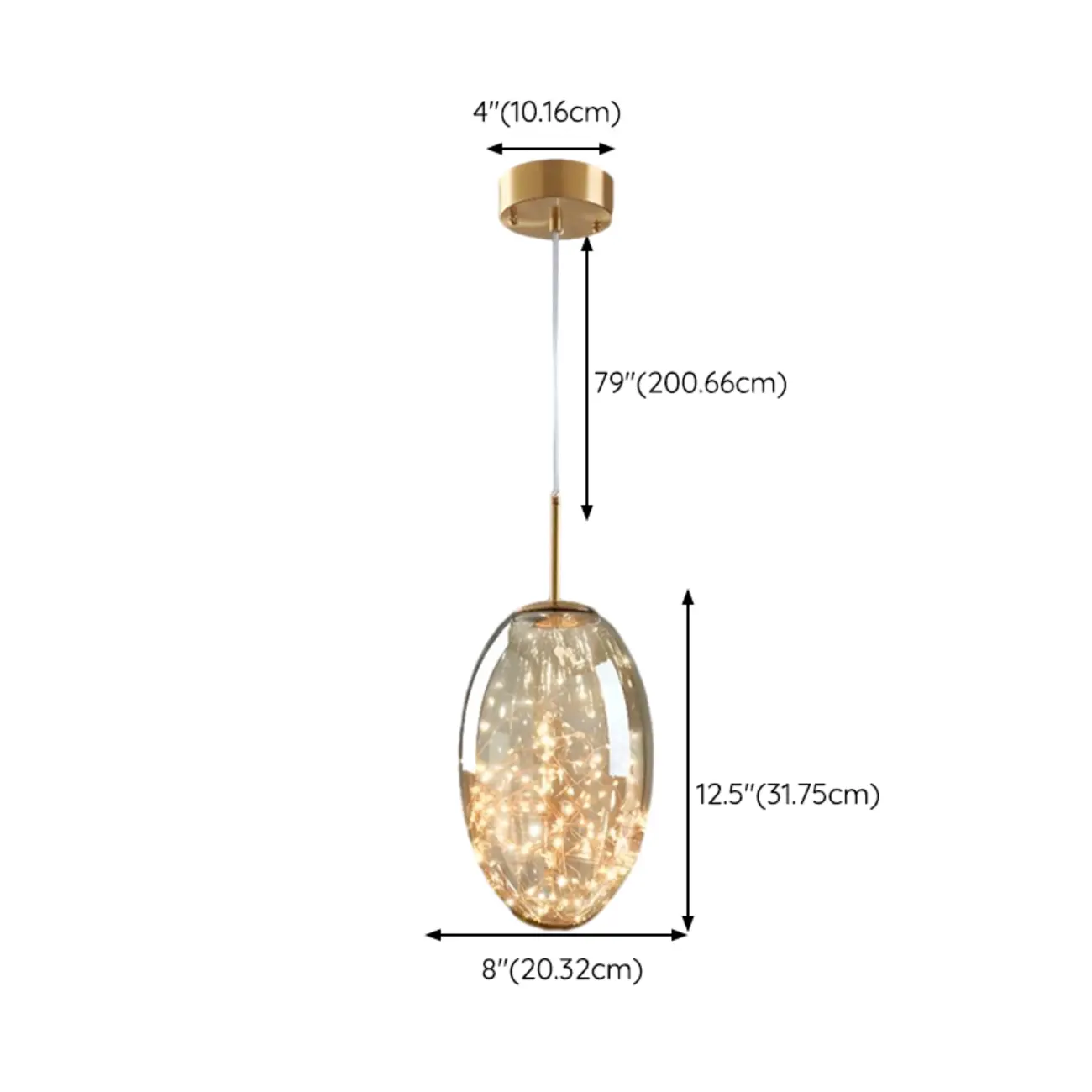 Modern Clear Glass Dining Room Pendant Light
