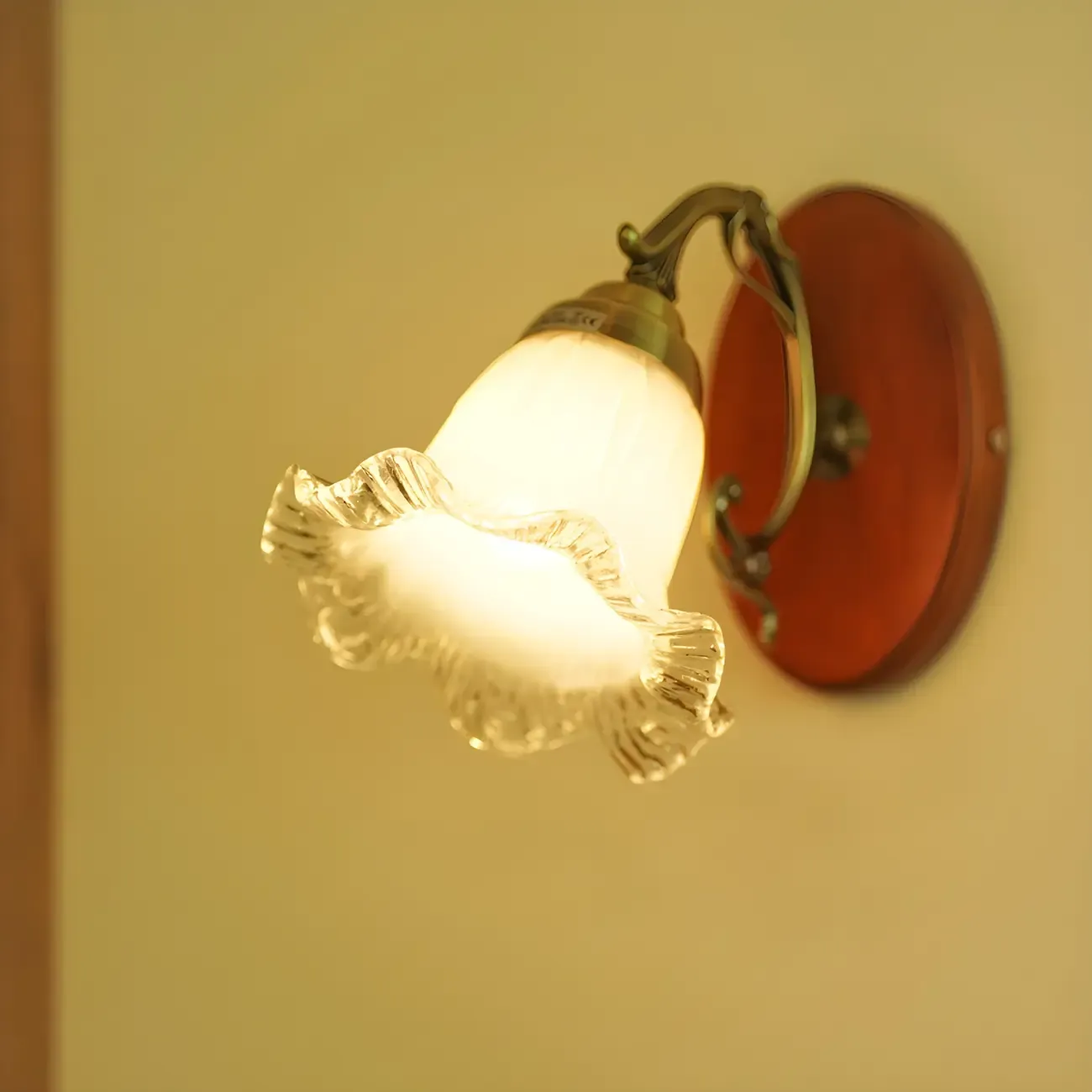 Retro Mini Colored Glass Wall Control Sconce for Living Spaces