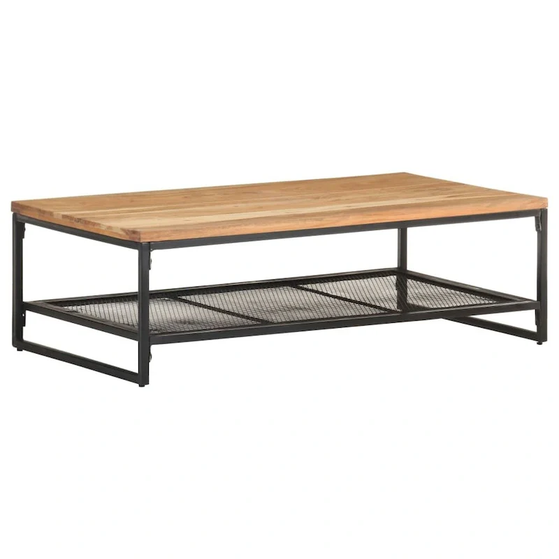 vidaXL Coffee Table 43.3x23.6x13.8 Solid Acacia Wood - 43.3 x 23.6 x 13.8