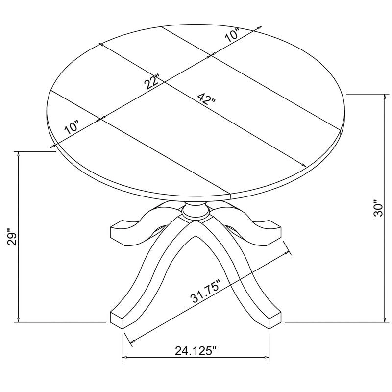 Linon Piedmont Drop Leaf Table