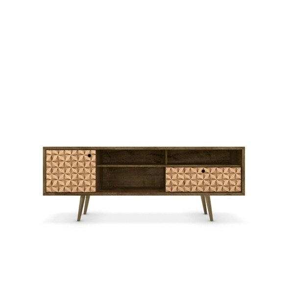 Liberty 70.86 In. Mid Century Modern 4 Shelf TV Stand