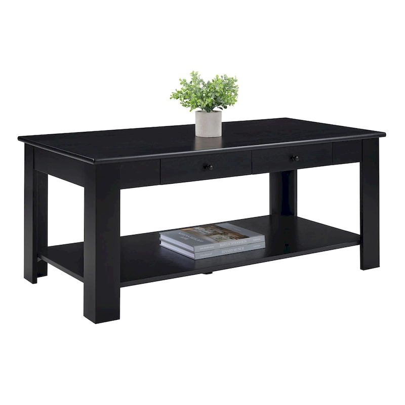 Convenience Concepts Designs2Go 2 Drawer Baja Coffee Table with Shelf