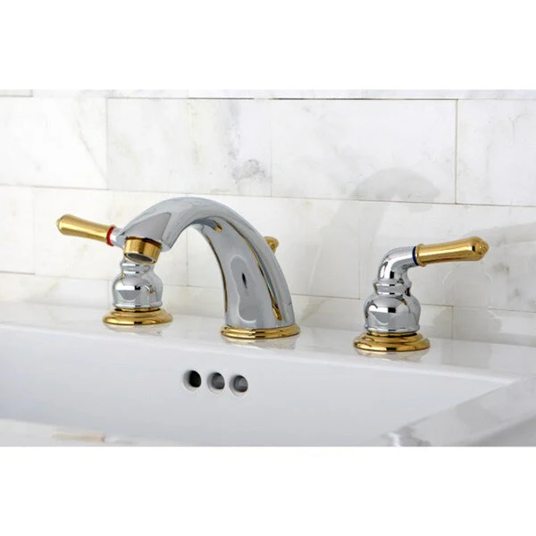 Chrome/ Polished Brass Widespread Bathroom Faucet