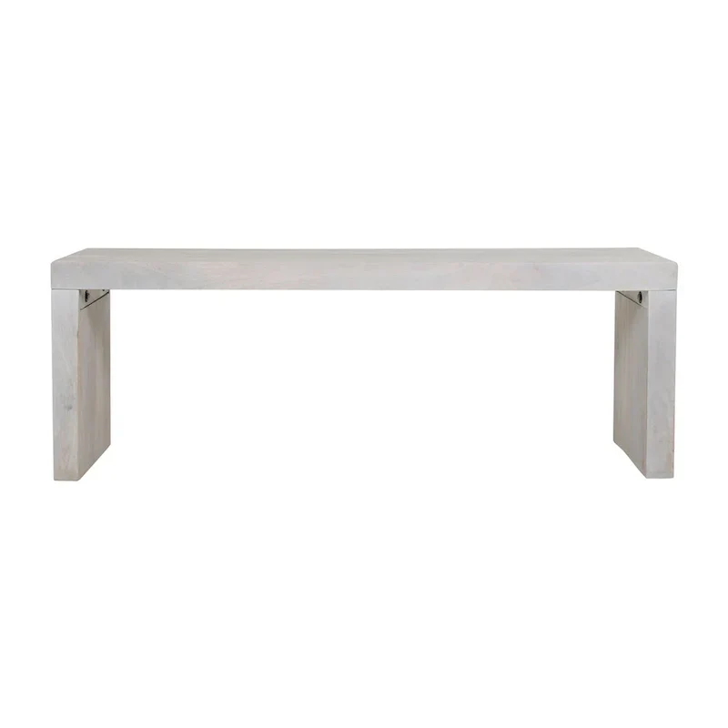 Karson White Sand Solid Wood Bench by East at Main