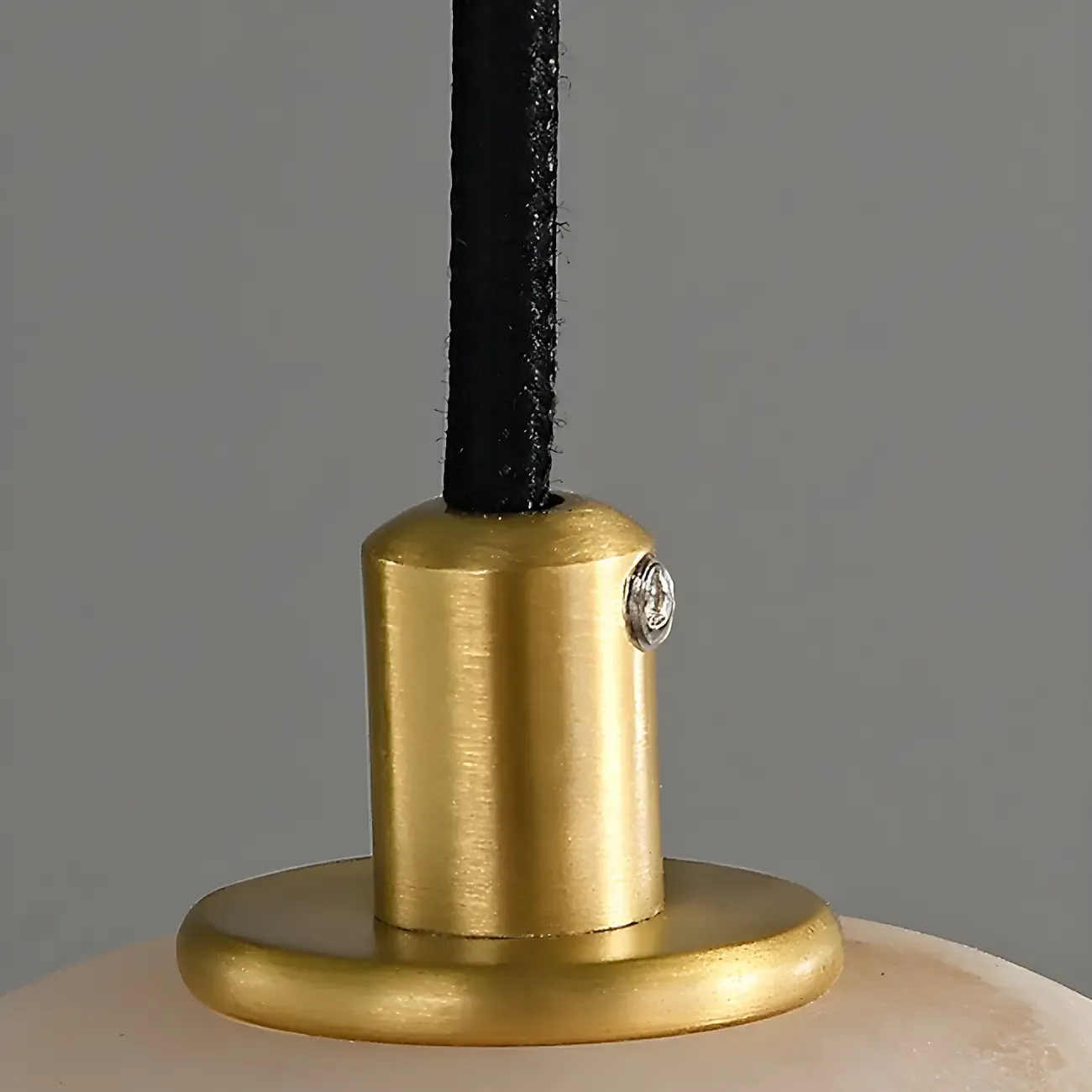 Modern Gold Bell Alabaster Adjustable Pendant Light