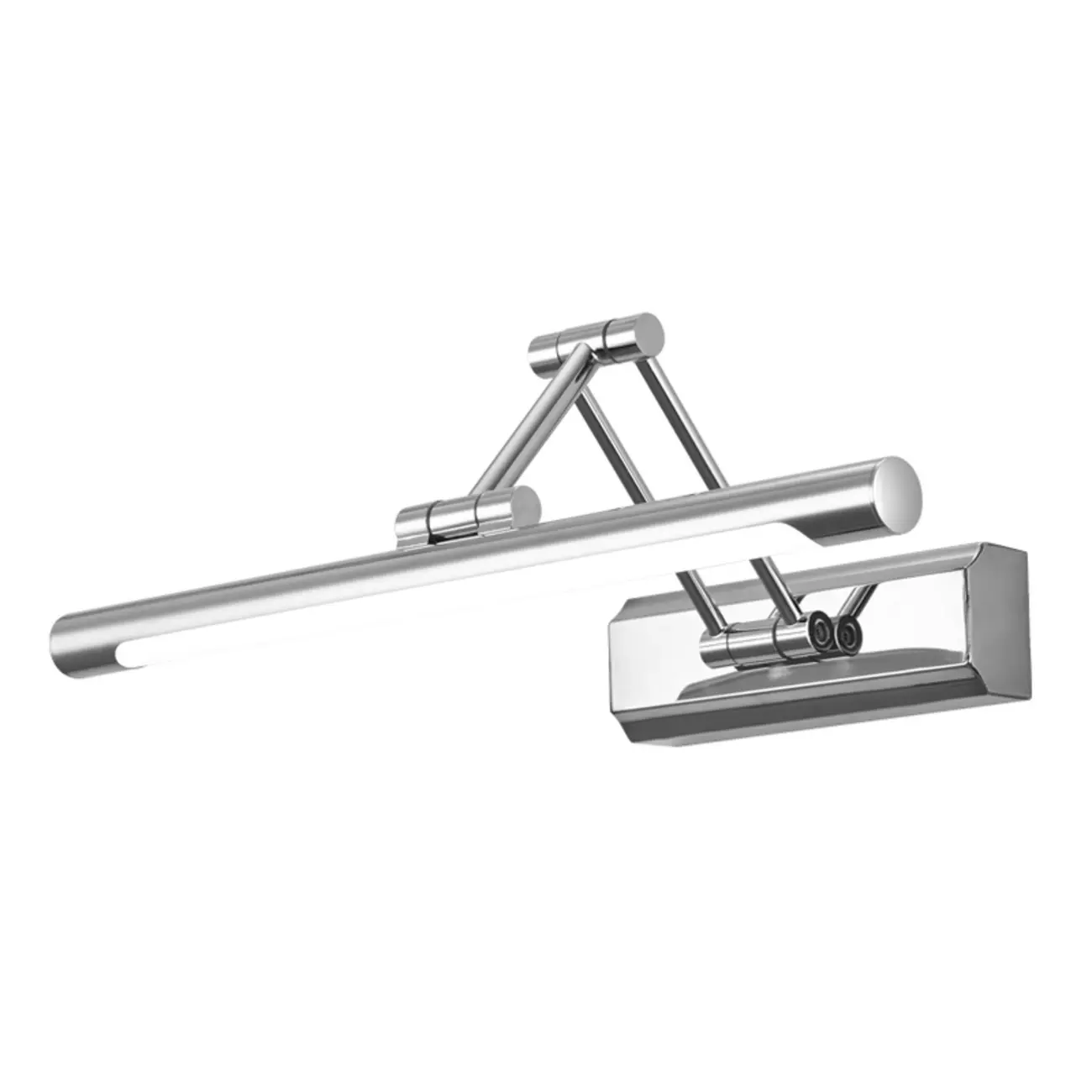 Modern Silver Stretchable Bathroom Vanity Light White Light LED