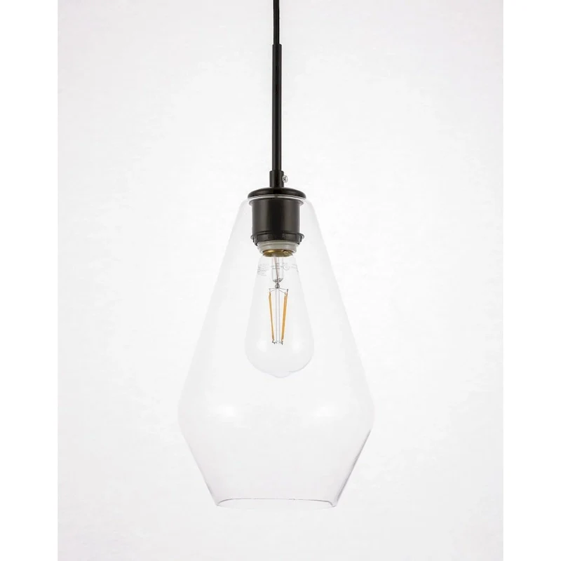 Gerald 1-light Elongated Glass Shade Hanging Pendant Light
