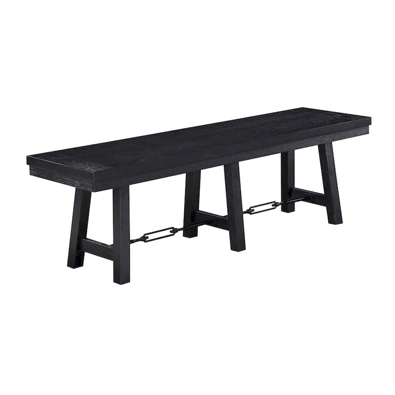 Black Trestle Dining Bench